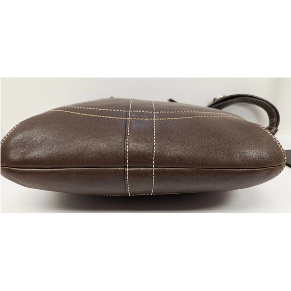 Coach Chocolate Brown Leather Shoulder Bag - Picture 11 of 16